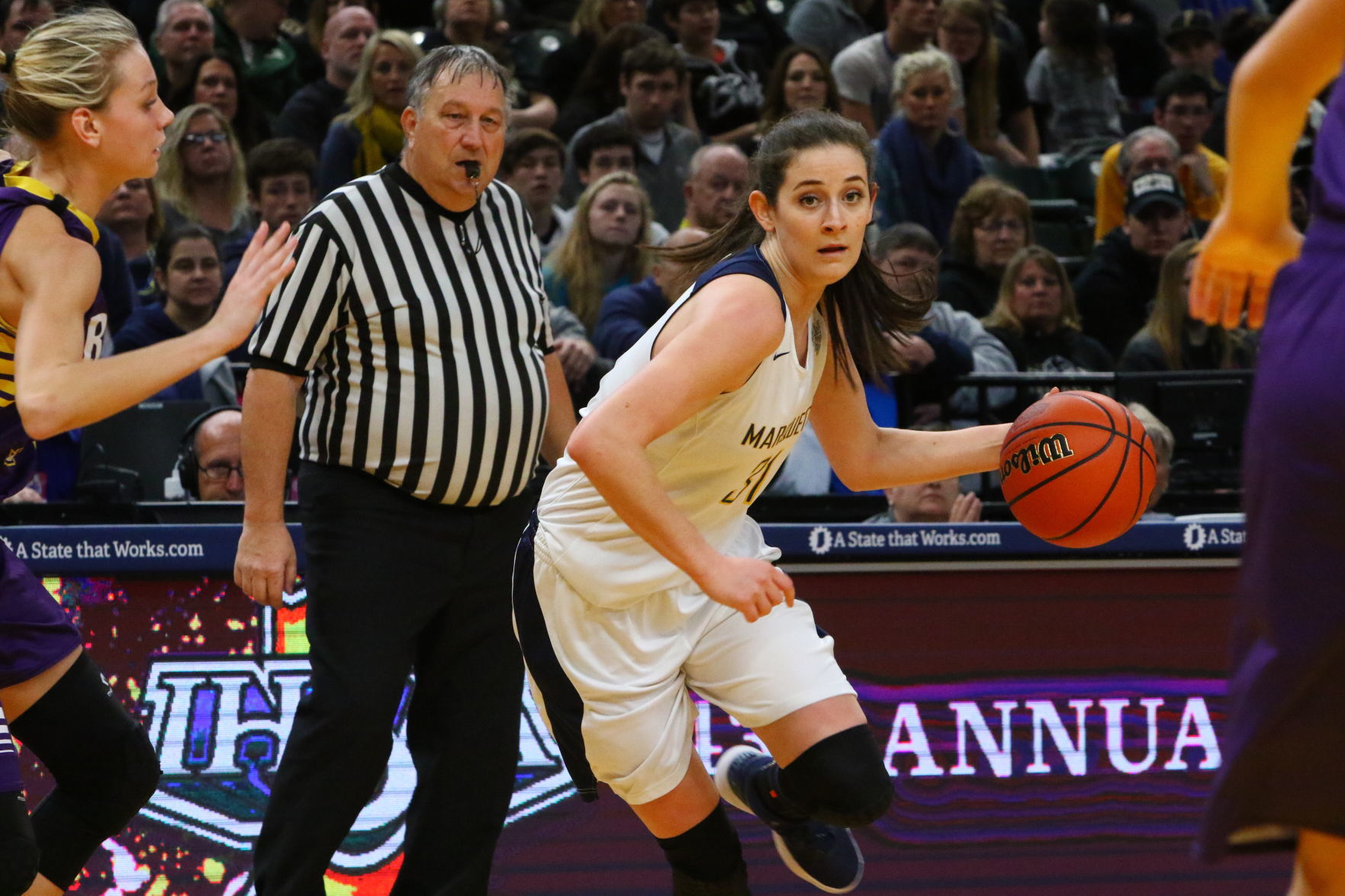 Gallery: Girls Basketball State Finals: Marquette Catholic vs. Vincennes Rivet
